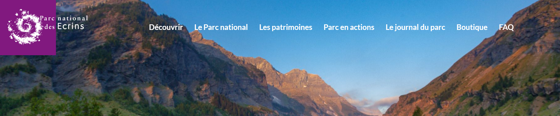 site internet PN Ecrins